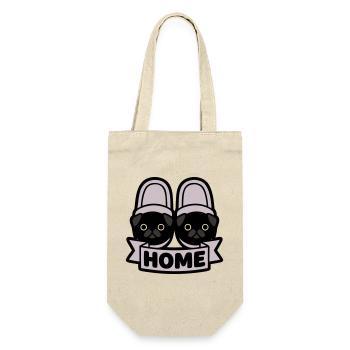 Pug Slippers Home Banner - Gift Bag for Bottles - nature - Front