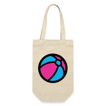 Wasserball Strand Sommer Icon - Geschenkbeutel für Flaschen - Natur - Vorne