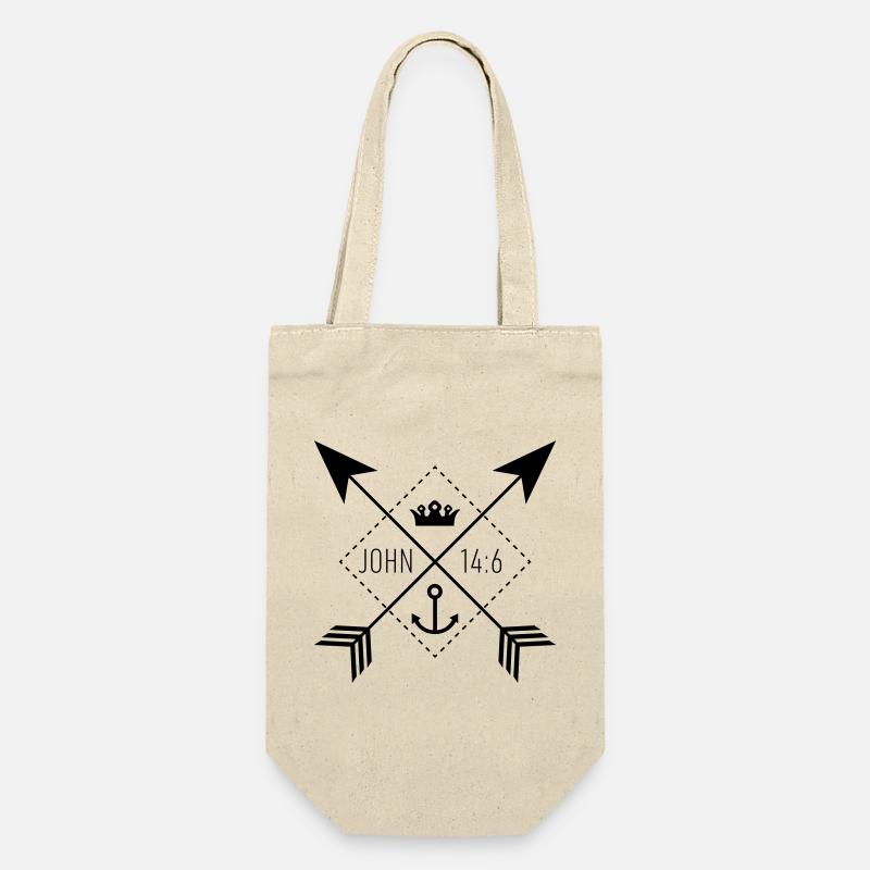 Sign John14:6 - Gift Bag for Bottles - nature
