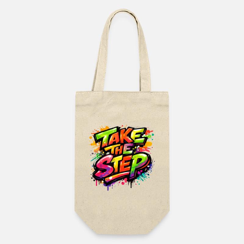 Take_the_Step - Geschenkbeutel für Flaschen - Natur
