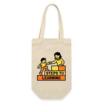 Steps to Learning School Logo - Gift Bag for Bottles - nature - Front