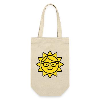 Laughing Sun Glasses Comic - Gift Bag for Bottles - nature - Front