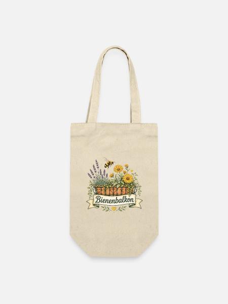 Bienenbalkon - Geschenkbeutel für Flaschen - Natur