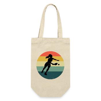 Pickleball Fan Design für Pickleballspielerin Fans - Geschenkbeutel für Flaschen - Natur - Vorne