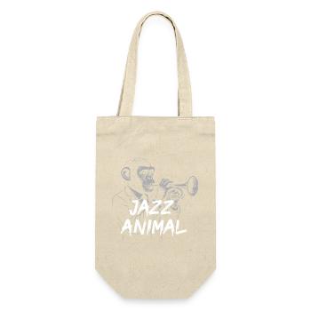 Trompette Singe Animal Jazz - Sac à bouteille - nature - Devant