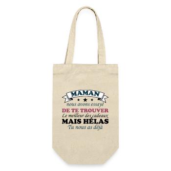 Maman nous avons essayé de te trouver cadeau - Sac à bouteille - nature - Devant