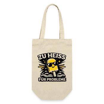 zu heiss für Probleme - Geschenkbeutel für Flaschen - Natur - Vorne