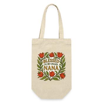 Nana Blumenkreis - Geschenkbeutel für Flaschen - Natur - Vorne