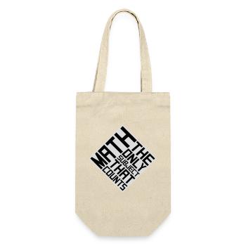 Math The Only Subject That Counts Nerd Mathe Logo - Gift Bag for Bottles - nature - Front