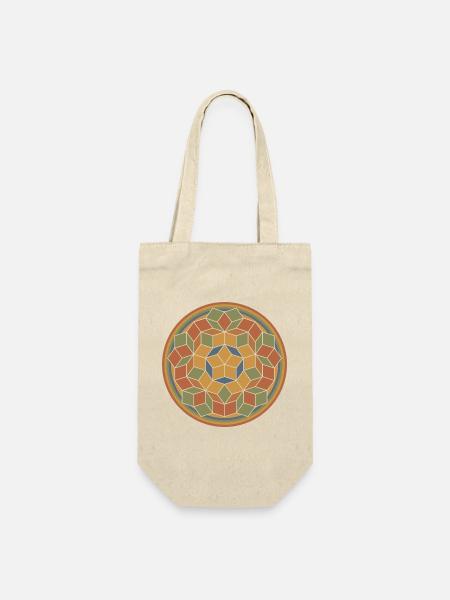 Penrose tiling Penrose Parkettierung Mathe Retro - Geschenkbeutel für Flaschen - Natur