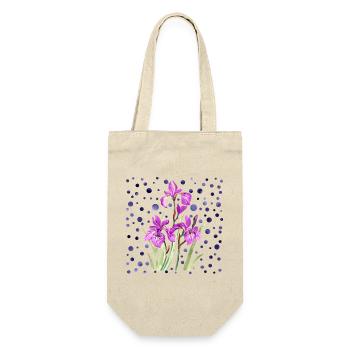 Blumen - Geschenkbeutel für Flaschen - Natur - Vorne