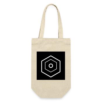Multi-tiered hexagon logo black - Gift Bag for Bottles - nature - Front
