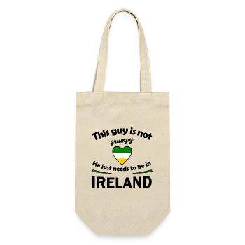 Heart Flag Green White Yellow Ireland - Gift Bag for Bottles - nature - Front