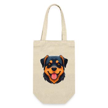 Rottweiler (comic portrait) - Gift Bag for Bottles - nature - Front