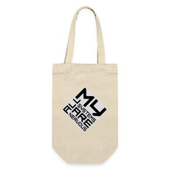 Tous mes systèmes sont nerveux, peur drôle, logo de nerd - Sac à bouteille - nature - Devant