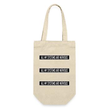 Tous mes systèmes sont nerveux, peur drôle, logo de nerd - Sac à bouteille - nature - Devant