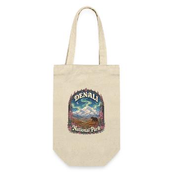 Denali National Park USA Alaska Wandern Vintage - Geschenkbeutel für Flaschen - Natur - Vorne