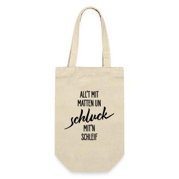 Allt Mit Matten Un Schluck Shirt - Geschenkbeutel für Flaschen - Natur - Vorne
