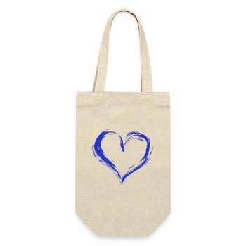 Heart - Gift Bag for Bottles - nature - Front