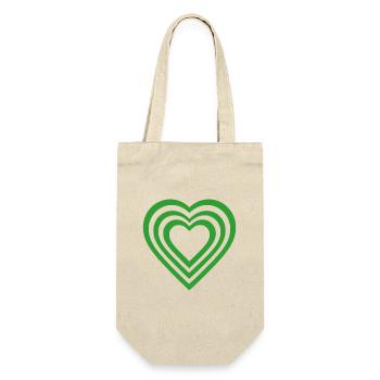 Heart - Gift Bag for Bottles - nature - Front