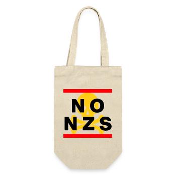 NO NZS, NEVER AGAIN, ANTI-FASCISM, NO AFD YELLOW - Gift Bag for Bottles - nature - Front