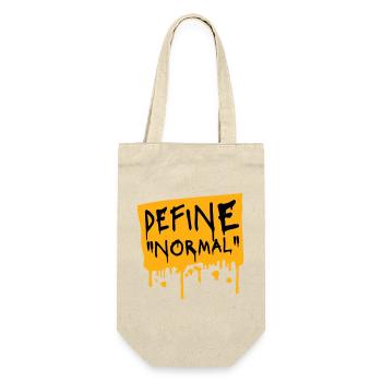 Define Normal Lustig Sarkastisch Definition Grafik - Geschenkbeutel für Flaschen - Natur - Vorne
