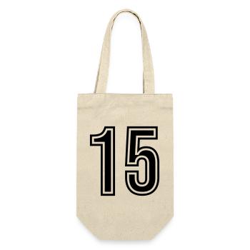 Symbole numérique 15 - Sac à bouteille - nature - Devant