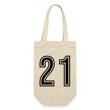 21 Number Symbol - Gift Bag for Bottles - nature - Front