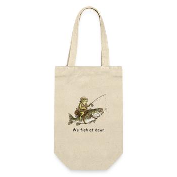 Nous pêchons chez Dawn Frog Angler - Sac à bouteille - nature - Devant