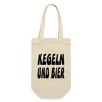 Kegeln - Geschenkbeutel für Flaschen - Natur - Vorne