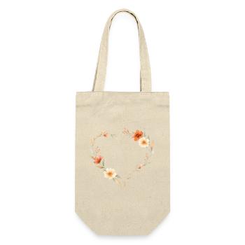 Fleurs Coeur - Sac à bouteille - nature - Devant