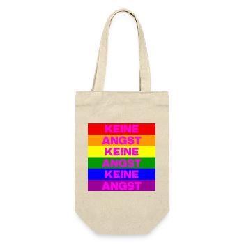 KEINE ANGST, NO NZS, NIE WIEDER, ANTIFASCHISMUS - Geschenkbeutel für Flaschen - Natur - Vorne