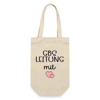 Bildung Betreuung Leitung - Geschenkbeutel für Flaschen - Natur - Vorne