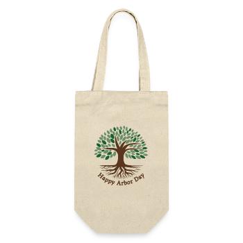 Bonne Journée de l’Arbore, feuilles, arbres et racines - Sac à bouteille - nature - Devant
