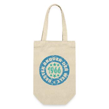 Geschwister 1966 - Geschenkbeutel für Flaschen - Natur - Vorne