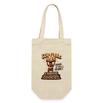 L’homme des cavernes avec des biscuits : Survie - Sac à bouteille - nature - Devant
