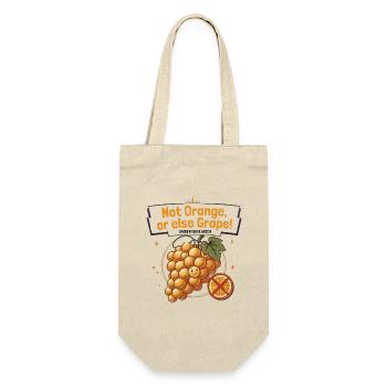Not Orange, or Else Grape! — Amber Wine - Gift Bag for Bottles - nature - Front