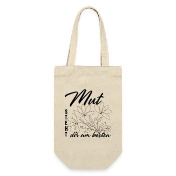 Mut steht dir am besten - Geschenkbeutel für Flaschen - Natur - Vorne
