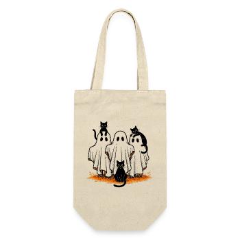 Halloween Ghost Cats - Gift Bag for Bottles - nature - Front