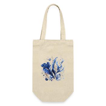Herbier cyanotype abyssal - Sac à bouteille - nature - Devant