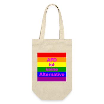 AFD IST KEINE ALTERNATIVE, NO NZS, NO AFD, PINK - Geschenkbeutel für Flaschen - Natur - Vorne