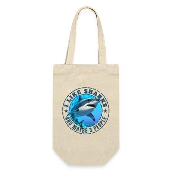 I LIKE SHARKS AND MAYBE 3 PEOPLE - Gift Bag for Bottles - nature - Front