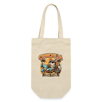 Chinchilla Chill Club | Funny Retro Shirt - Gift Bag for Bottles - nature - Front