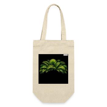 Palmenblätter Neonkontrast - Geschenkbeutel für Flaschen - Natur - Vorne