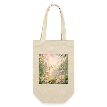 Cute Baby Deer in Enchanted Forest – Whimsical - Geschenkbeutel für Flaschen - Natur - Vorne
