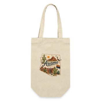 Vintage Arizona Grand Canyon State Art Aufkleber - Geschenkbeutel für Flaschen - Natur - Vorne