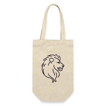 Lion Profile Sketch – Majestic Wildcat - Gift Bag for Bottles - nature - Front