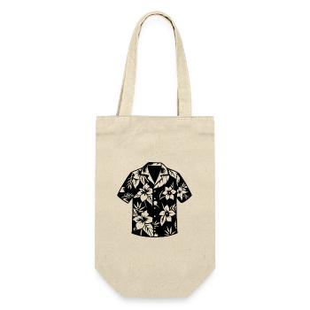 Hawaiihemd - Geschenkbeutel für Flaschen - Natur - Vorne