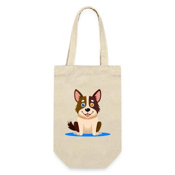 Kleiner bunter Hund (Comic) - Geschenkbeutel für Flaschen - Natur - Vorne