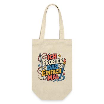 Ich probier das einfach mal - Geschenkbeutel für Flaschen - Natur - Vorne